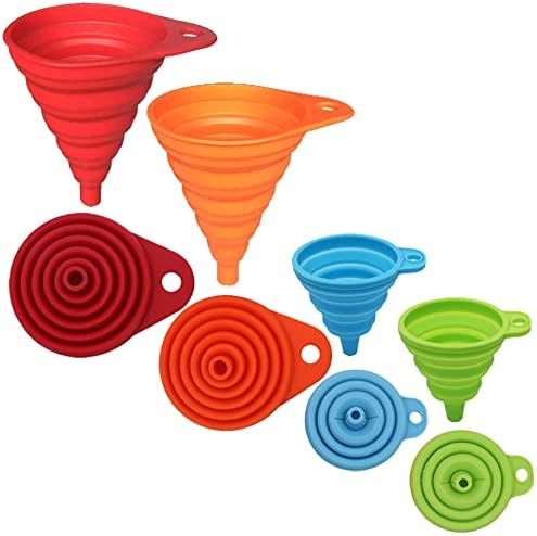 Silicone Collapsible Kitchen Funnel Set 