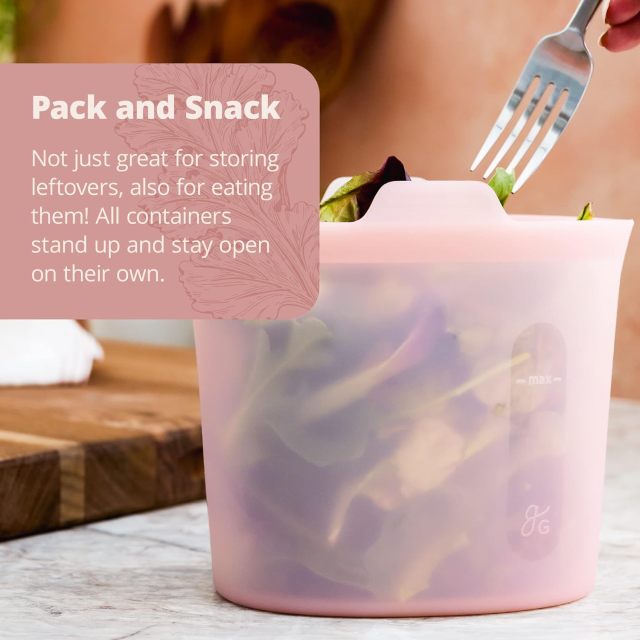 Reusable Silicone Containers for Food Storage
