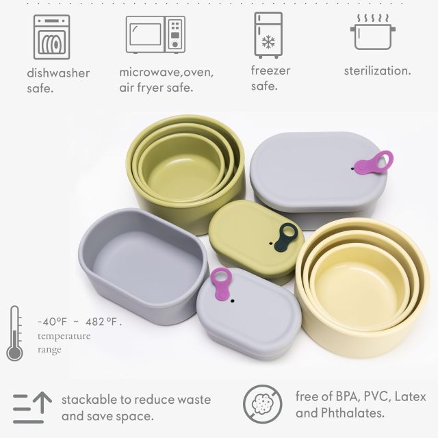 Silicone Food Storage Containers Set