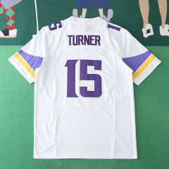 2425 Minnesota Vikings white 3th generation 15#TURNER