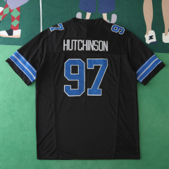 2425 Detroit Lions black 3th generation 97#HUTCHINSON