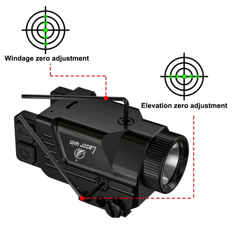 Green Laser Sight With 800Lumens Weapons Flashlights ForTactical Airsoft Arma Gun With Picatinny Rail Hunting Laser ,Class IIIA