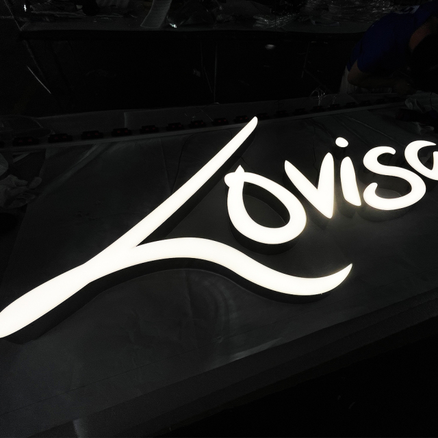 3D Led Letter Sign No Edge Advertising Business Logo Rimless Channel Letters For Outdoor Using