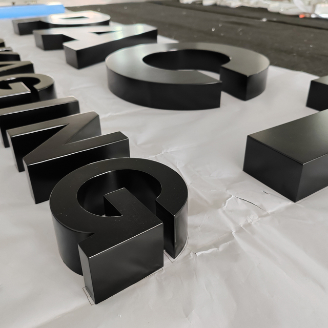 Printing Color 3D metal letters shop name metal letters custom logo signs
