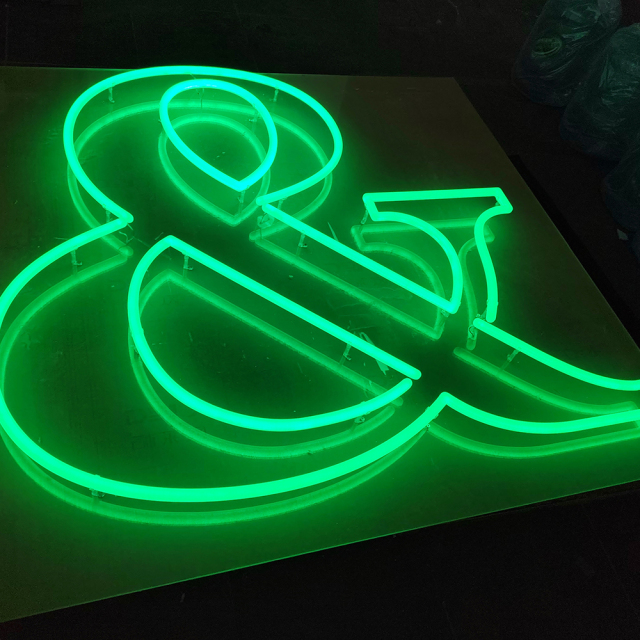 Double Line shop neon signs creative 360 degrees lighting acrylic neon indoor & outdoor use