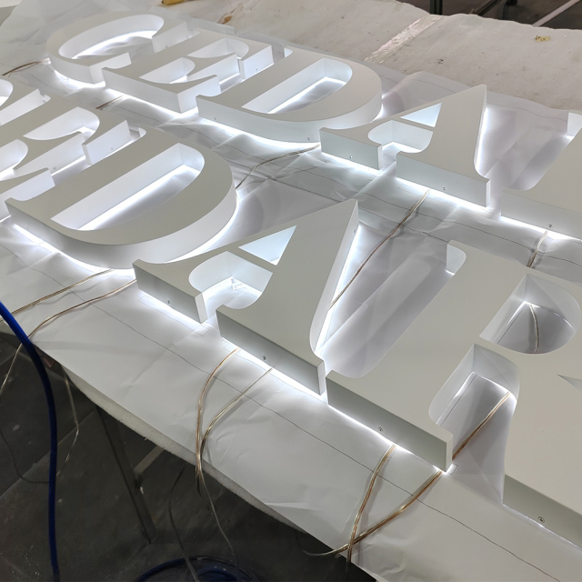 Customized back illuminated signs branding name signs lighting printing color advertising signs light