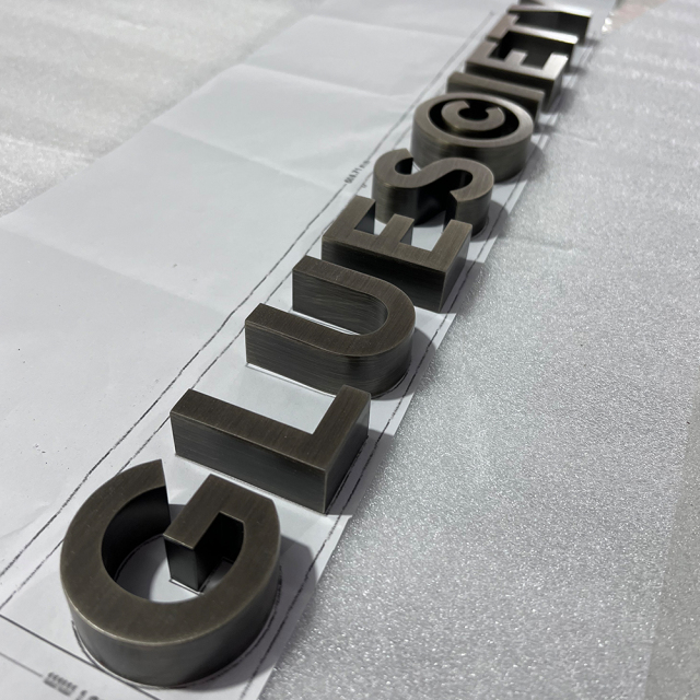 30mm high electroplated color 3d signs stainless steel letters