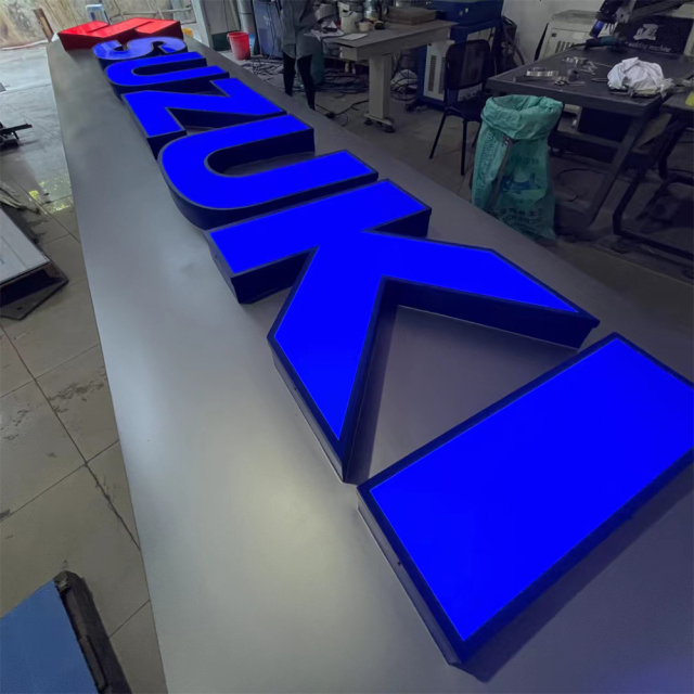 Customized Outdoor face lit letters company front illuminated letters waterproof business channel letters signs