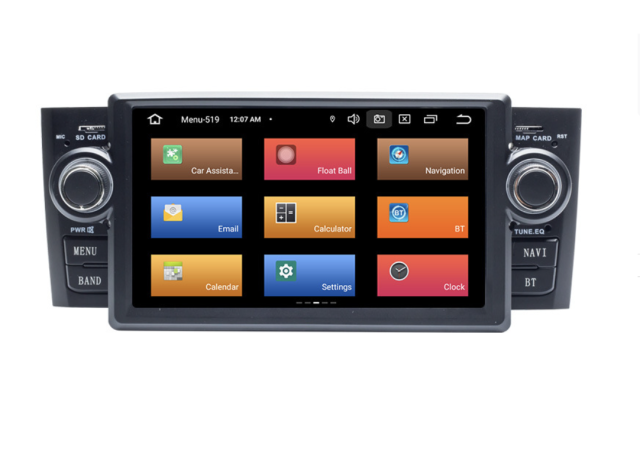 Fiat Linea 2007-2012 Advanced Car Infotainment: Touch Screen Receiver with Navigation, Bluetooth, and WiFi Connectivity