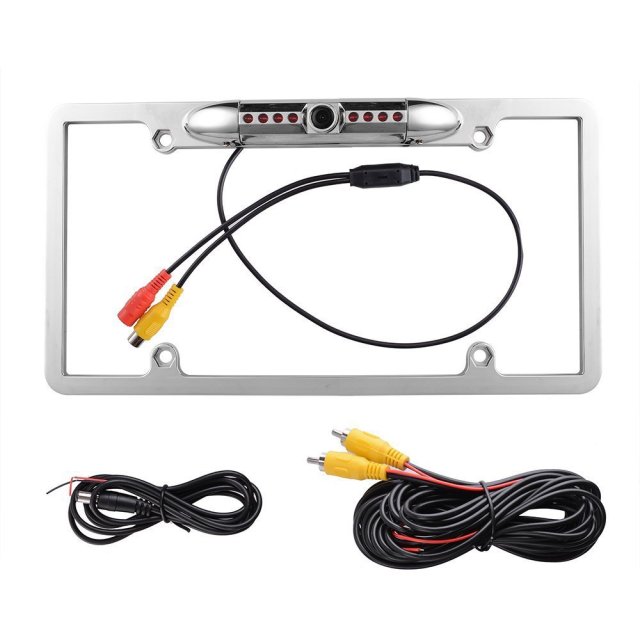 Car License Plate Rear View Camera with LED Night Vision for American Cars