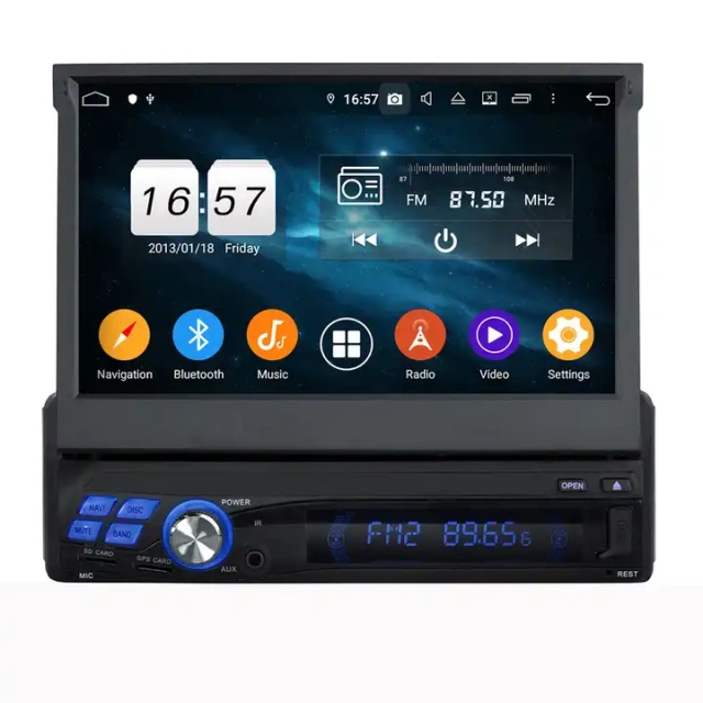 1 Din Car Stereo Receiver Android Sat Nav Multimedia