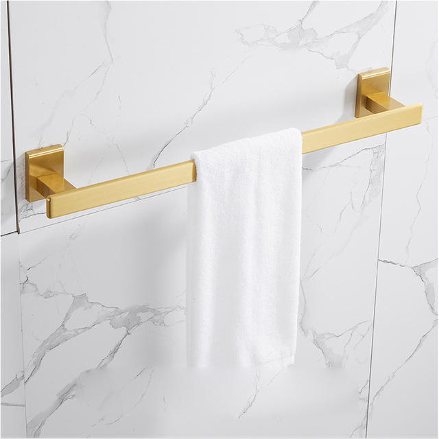 Bathroom Accessories Set Brushed Gold Towel Rack Paper Holder Towel Bar Corner Shelf Toilet Brush holder Hooks Bathroom Hardware