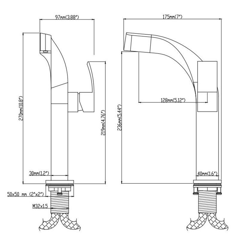 Matte black bathroom faucet basin chenille faucet basin tall faucet torne pull faucet faucet brass faucet