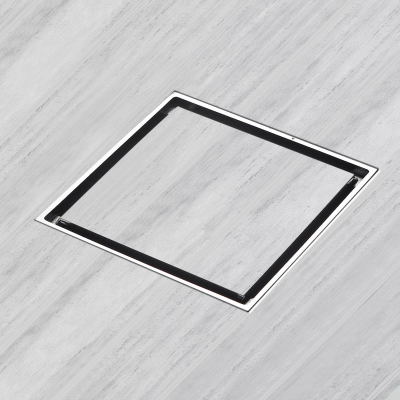 bathroom kitchen floor drain modern minimalist mirror square hidden insert floor drain