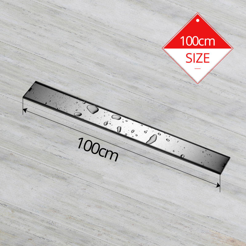 Odor-resistant Floor Drain Cover 60 /80 /100 /120cm Rectangle SUS304 Stainless Steel Shower Grate Invisible Long Floor Drain