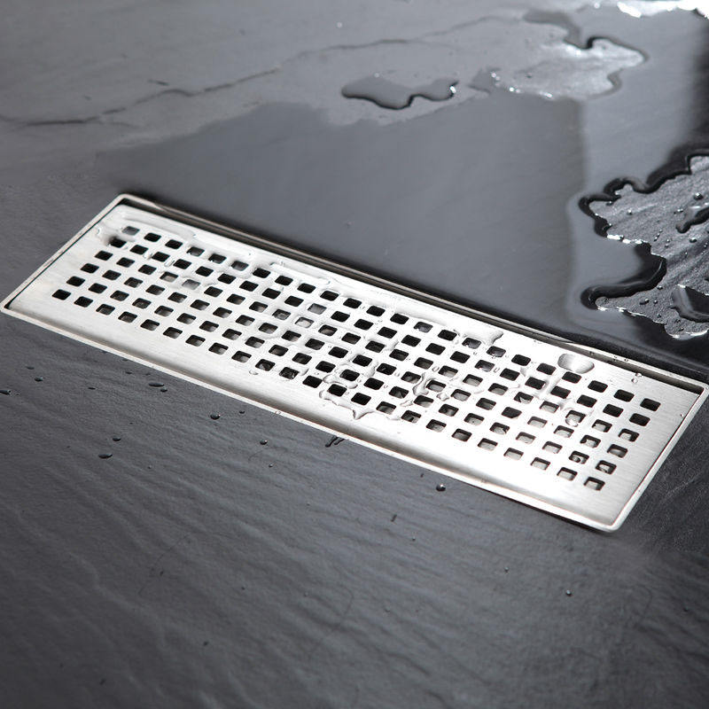 Drains Drain Colander Floor Drain Strainers Covers Anti-odor 30*10cm Square SUS304 Drains Bathroom Invisible Shower Drainer