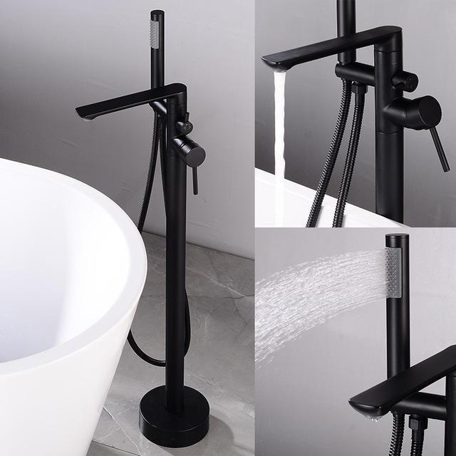 Floor Standing Bathtub Faucets with Hand Shower