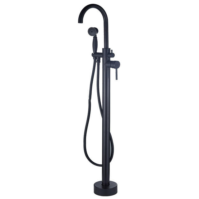 Antique black bronze floor standing bathtub faucet with hand shower floor standing bathtub faucet single handle faucet