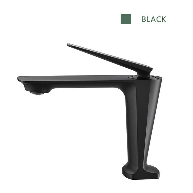 Bathroom Faucet Golden Basin Faucet Hot & Cold Water Mixer Sink Faucet Single Handle Floor Mount