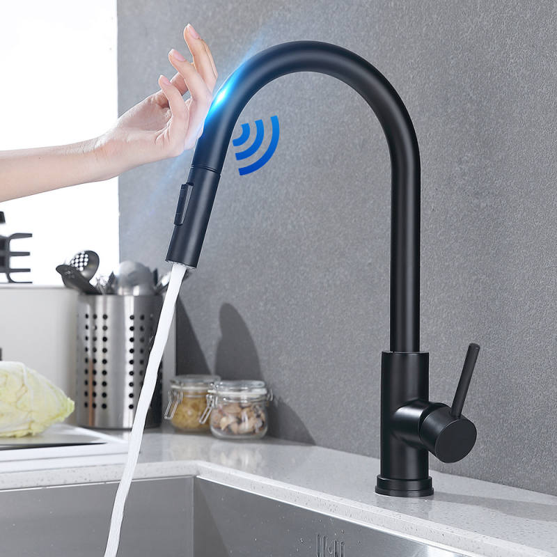 Sensor Kitchen Faucet Stainless Steel Kitchen Pull-out Faucet