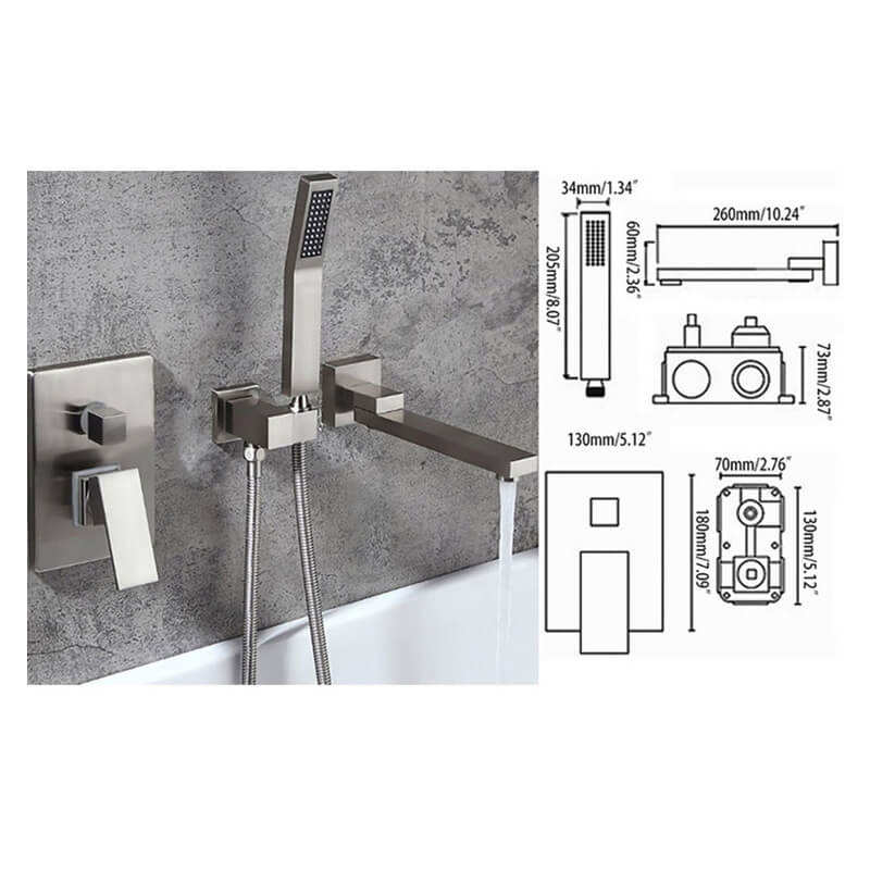 Waterfall Tub Faucet High Quality in-wall Shower Faucets