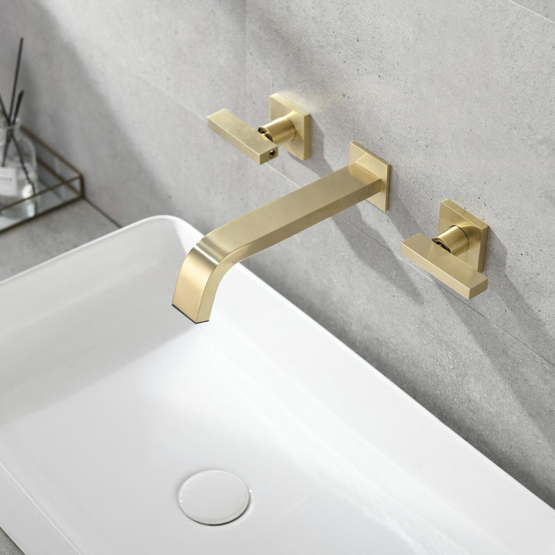 wall-mounted classic design 3-hole basin faucet brass copper faucets