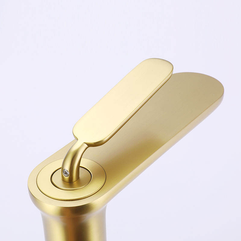 Frosted gold tall bathroom sink holder faucet