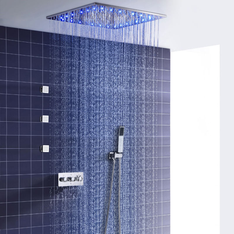 Rainfall Shower Set system With 3 Pcs Body Jets