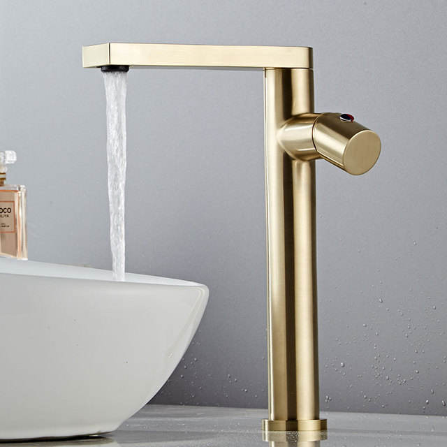 Single Hole Bathroom Vessel Sink Faucet Solid Brass