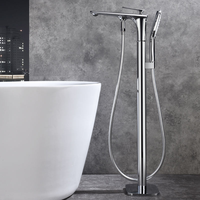 Freestanding Luxury Bathtub Filler Faucet with Handheld Shower