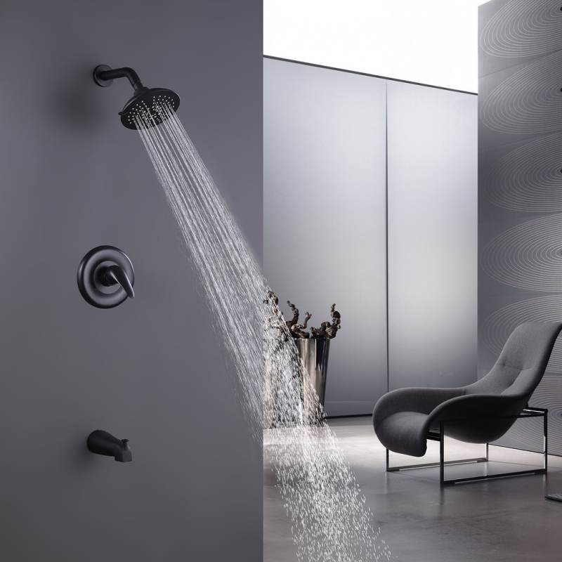 Wall Mounted Pressure-Balanced Rainfall Shower System