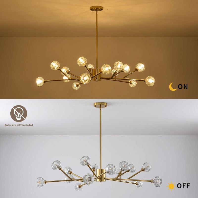 Modern chandelier golden iron -15 bulb