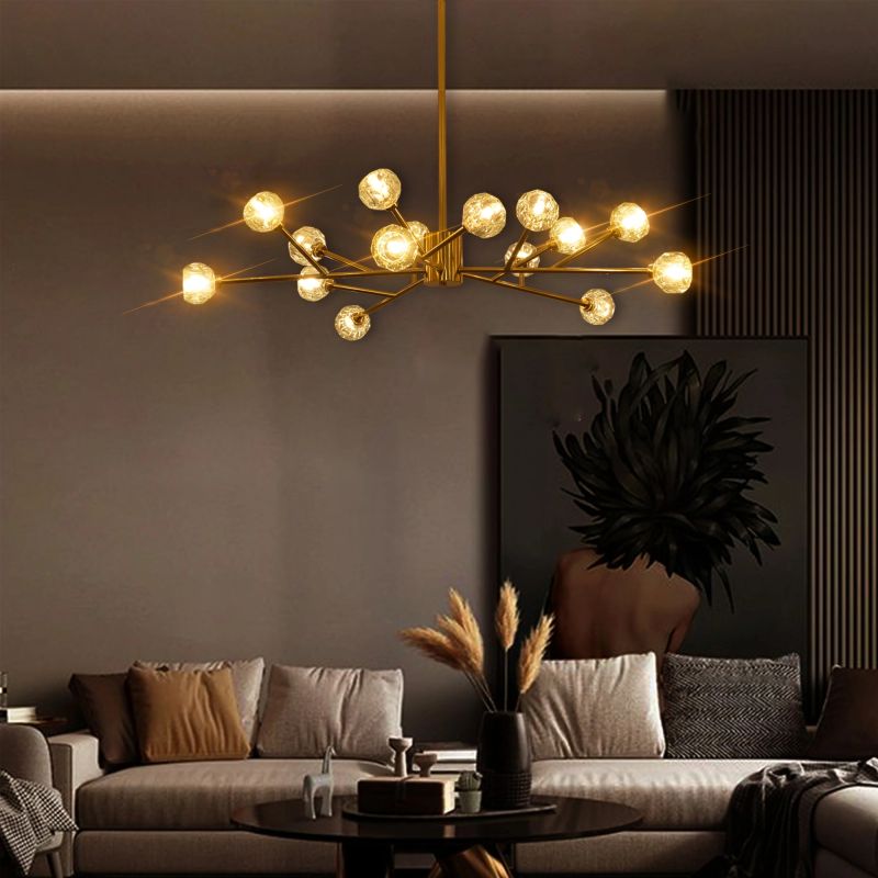 Modern chandelier golden iron -15 bulb