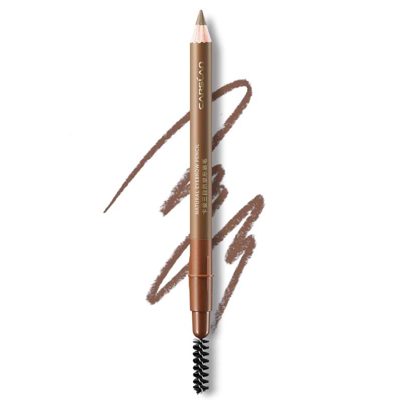 (Gift Only, Do Not Buy) CARSLAN Natural Shaping Eyebrow Pencil, Definer Eyebrow Color, Waterproof, Longlasting, Blending Brush (Light Brown)