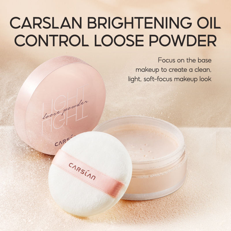 Carslan Oil Control Loose Powder Face Makeup Setting 24H Full Coverage 10g