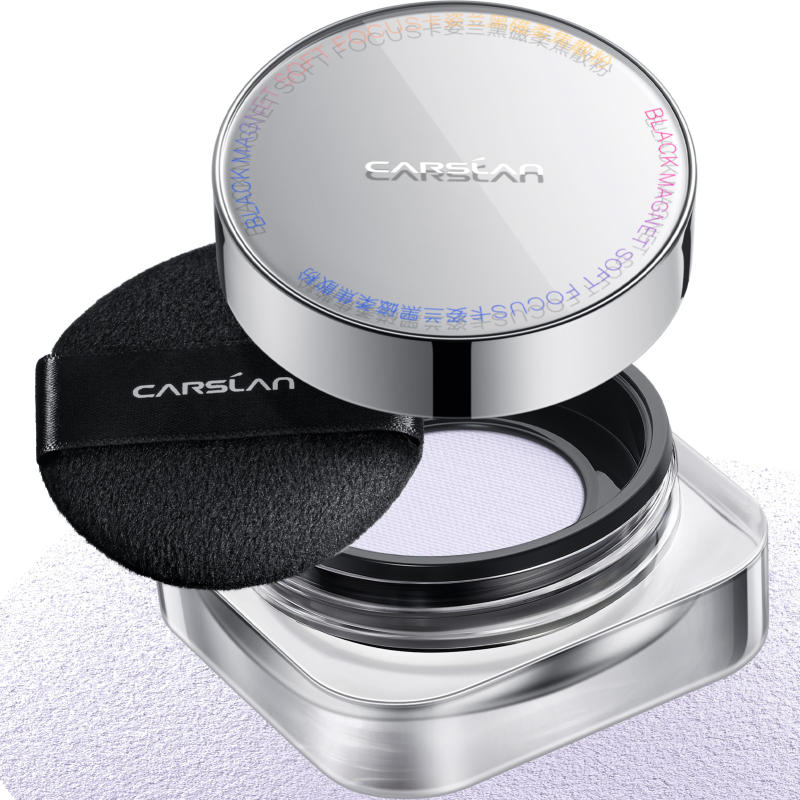 CARSLAN Waterproof Loose Setting Powder with Puff, Matte, Oil Control, Shine Free, Talc-Free Face Powder Makeup, 24H Longwear Finishing Powder