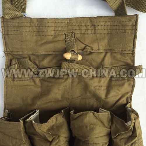 China Korean War Army Type 50 4 Cell Ammo Pouch Bag