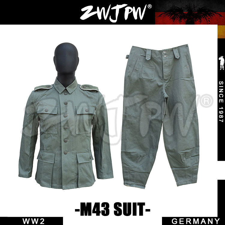 German WW2 Army Heer EM HBT M43 Field Uniform