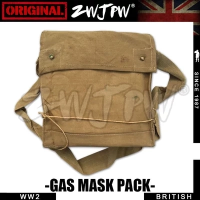 WW2 UK PROTECTIVE MASK BAG 1941-1944 P37 POUCH Bag Gas Mask Pouch ORIGNAL