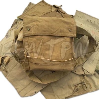 WW2 UK PROTECTIVE MASK BAG 1941-1944 P37 POUCH Bag Gas Mask Pouch ORIGNAL