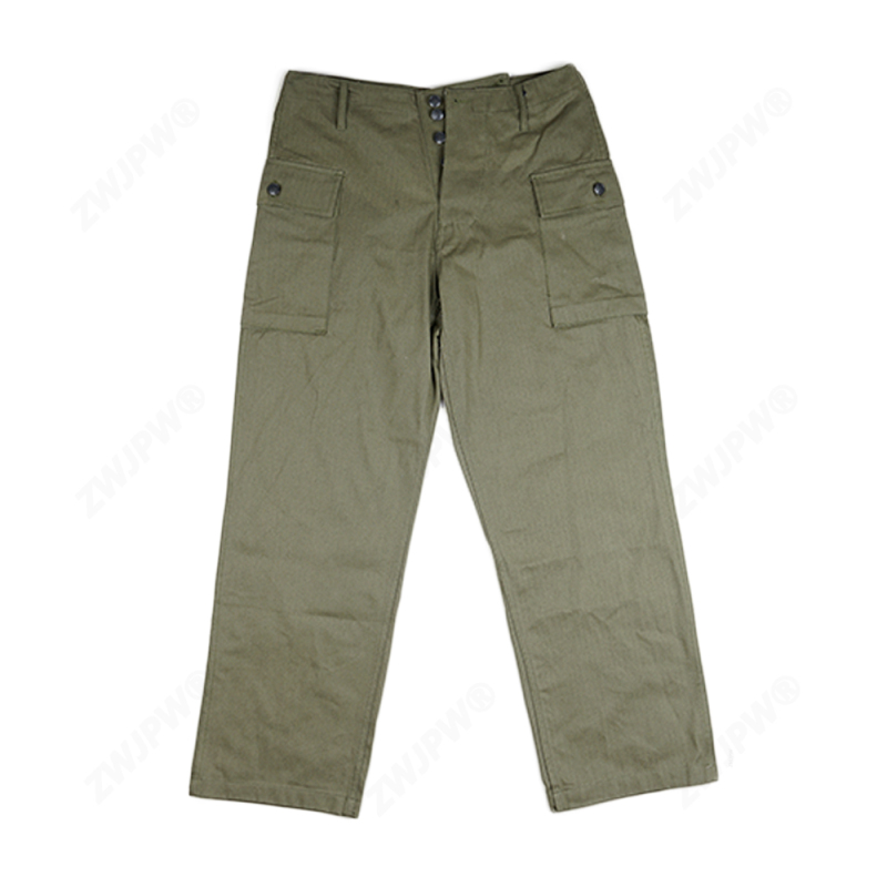 WW2 US MILITARY ARMY GREEN HBT FIELD PANTS TROUSERS