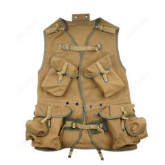 WW2 US ARMY D- DAY ASSUAULT VEST KHAKI AND ARMY GREEN REPLICA -US/409102-
