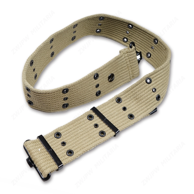 US  WW2 Army S-shape Belt Canvas Khaki