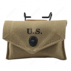 WW2 US ARMY M1942 FIRST AID POUCH PURE RIBBON WITH HOOK HIGH-QUALITY