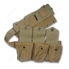 WW2 US ARMY SIX CELL CANVAS BAR POUCH KHAKI HIGHT QUALITY