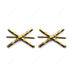 China WWI2 KMT Army Bamboo Chest Metal Badges