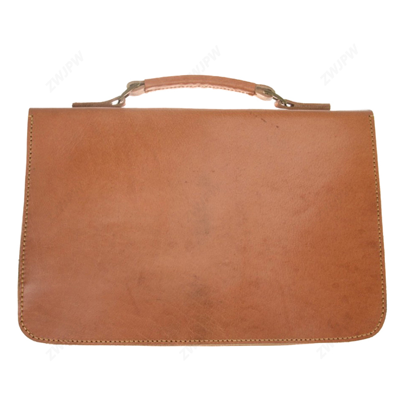 China Army Briefcase Genuine Leather File Handbag