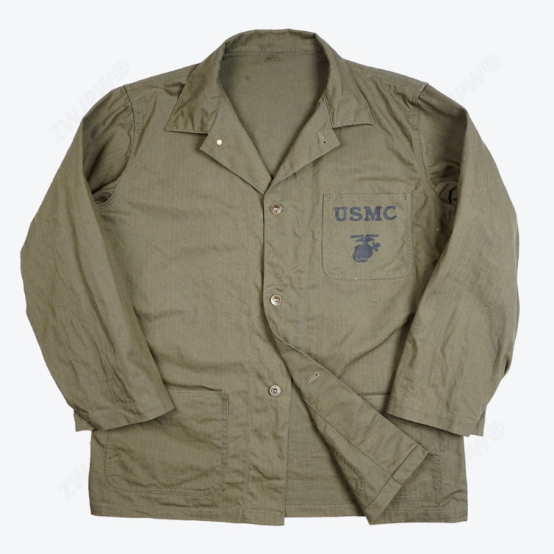 WWII US USMC HBT ARMY GREEN Field Coat Jacket