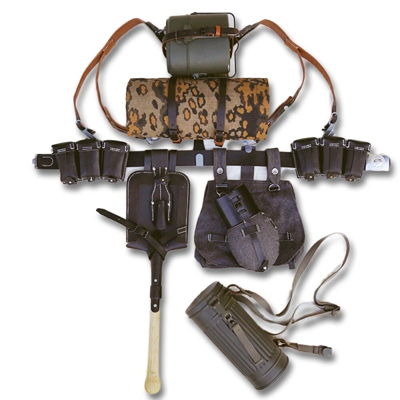 WW2 WWII EQUIPMENT 98K POUCH BAG FIELD GEAR PACKAGE EQUIPMENT COMBINATION