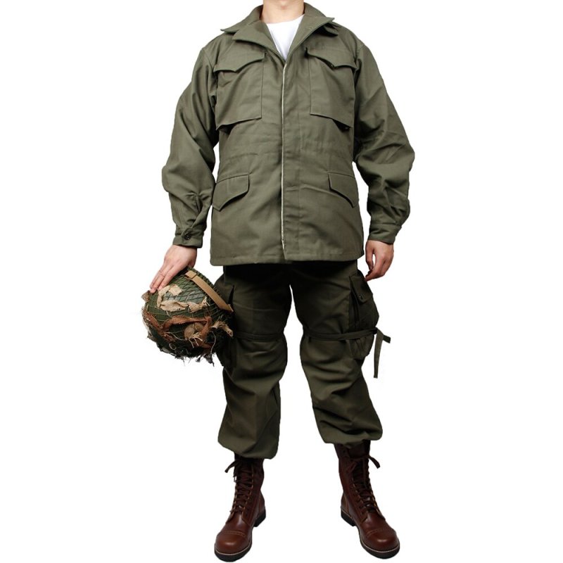 WW2 US MILITARY ARMY GREEN M43 COAT JACKET and pants （ no shoes，no Helmet）